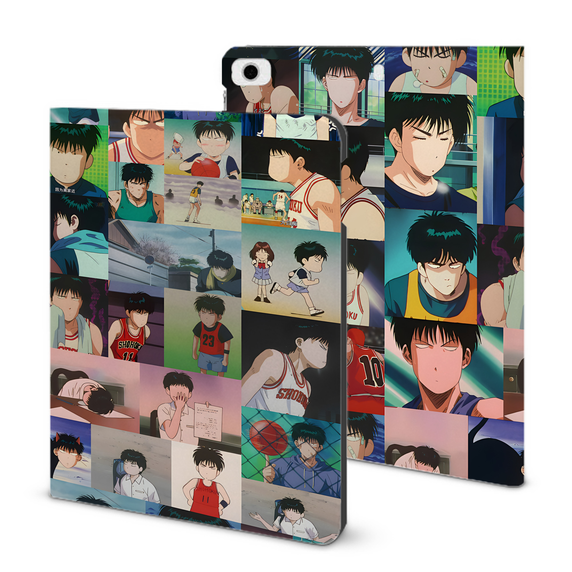 （画像用） SLAM DUNK／スラムダンク IPad ケース ブック型 PUレザー TPU 耐衝撃 軽量 薄型 ペン収納なし 全面保護 IPad 各モデル対応